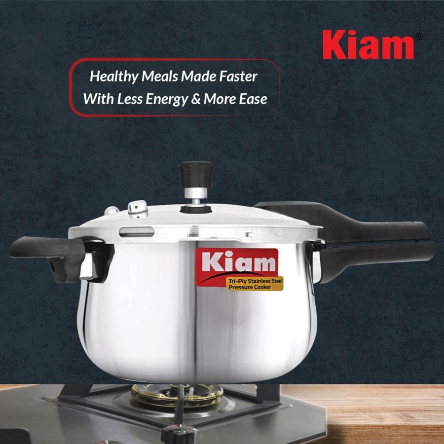 Tri-Ply Outer Lid Pressure Cooker Belly Shape 5.5 L - Image 2