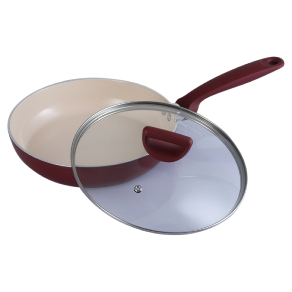 Ceramic Coating Frypan (Maroon Red)