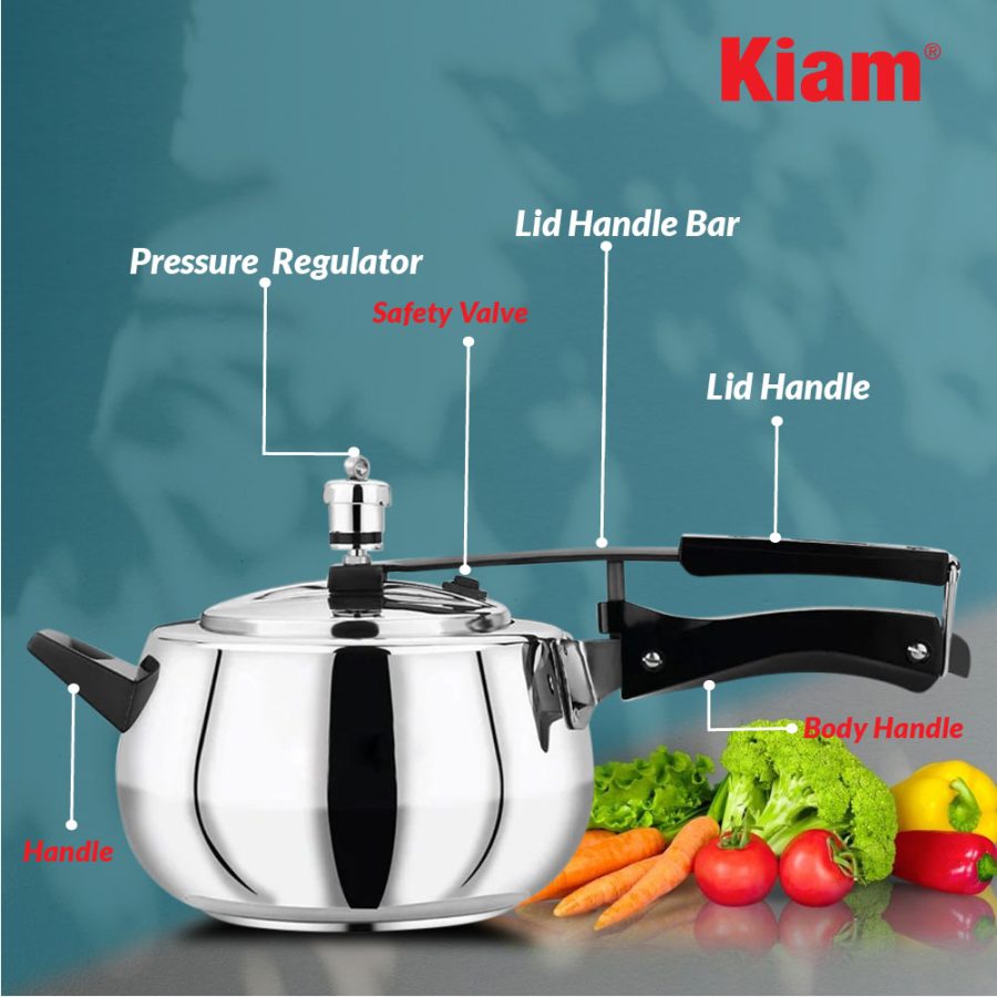 Tri-Ply Inner Lid Pressure Cooker Belly Shape 2.5 L - Image 3