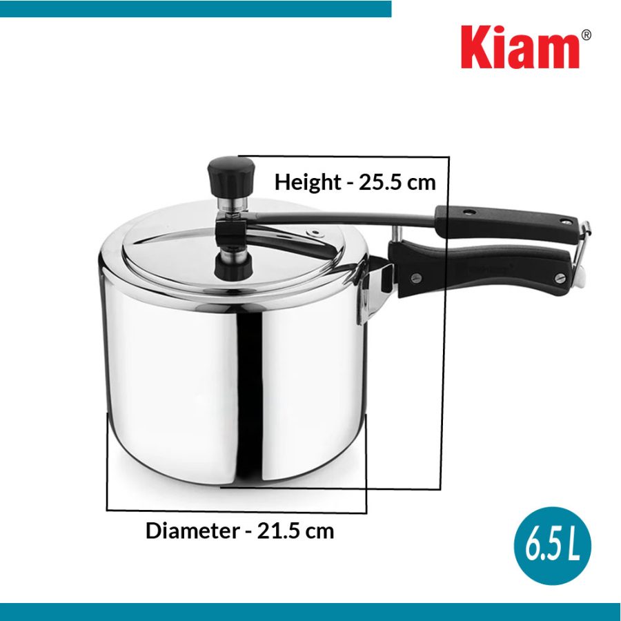 Tri-Ply Inner Lid Pressure Cooker Straight 6.5 L - Image 5