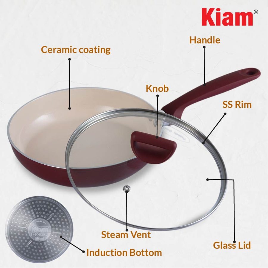 Forged Frypan Maroon Red - Image 3