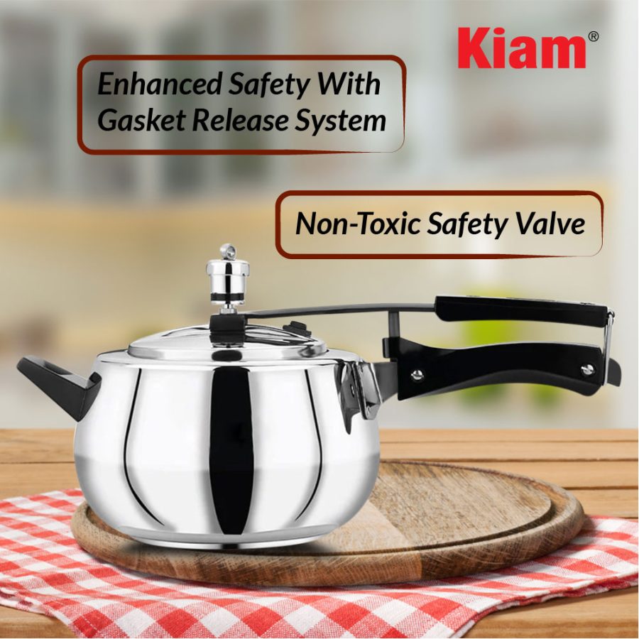 Tri-Ply Inner Lid Pressure Cooker Belly Shape 2.5 L - Image 2